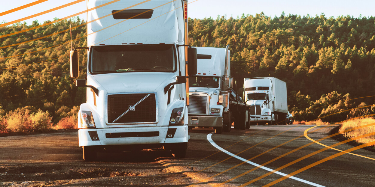 Ciężarówki na drodze
